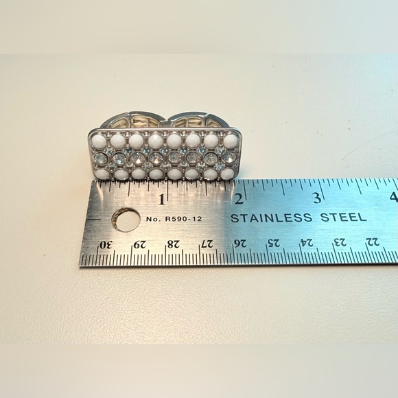 Vintage Double-Finger Horizontal/Rectangular Bar Design Ring - Picture 7 of 9